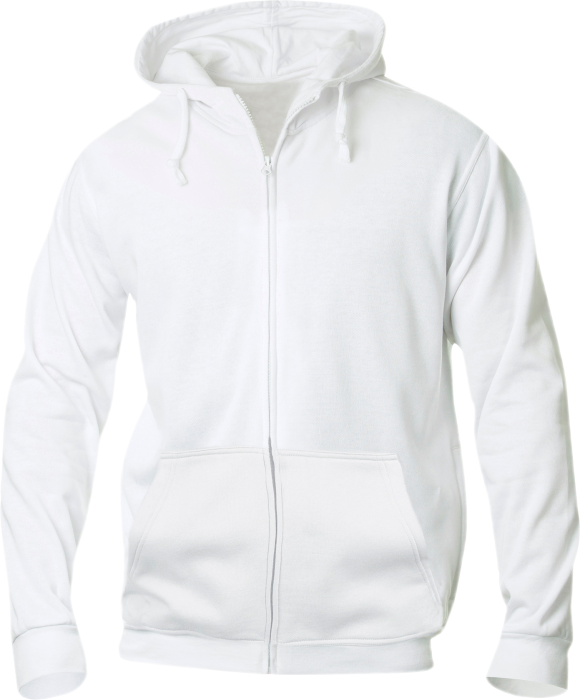 Clique - Full Zip Hoodie Men - Blanco