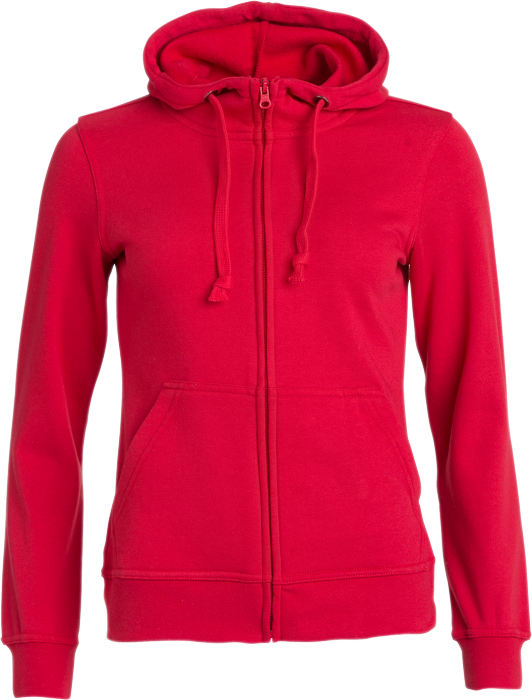 Clique - Full Zip Hoody Women - Rojo