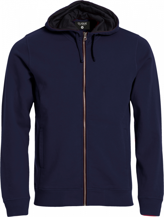 Clique - Classic Hoody Full Zip - Azul-marinho & preto