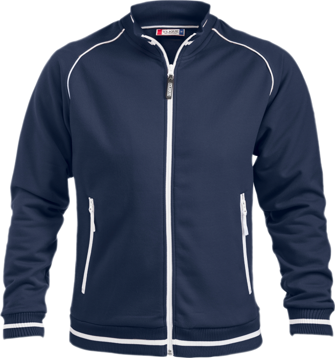 Clique - Craig Zip Top - Azul marino & blanco