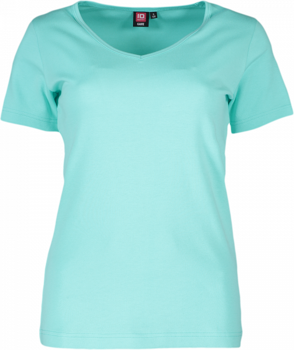 ID - Ladies' Interlock T-Shirt V-Neck - Mint