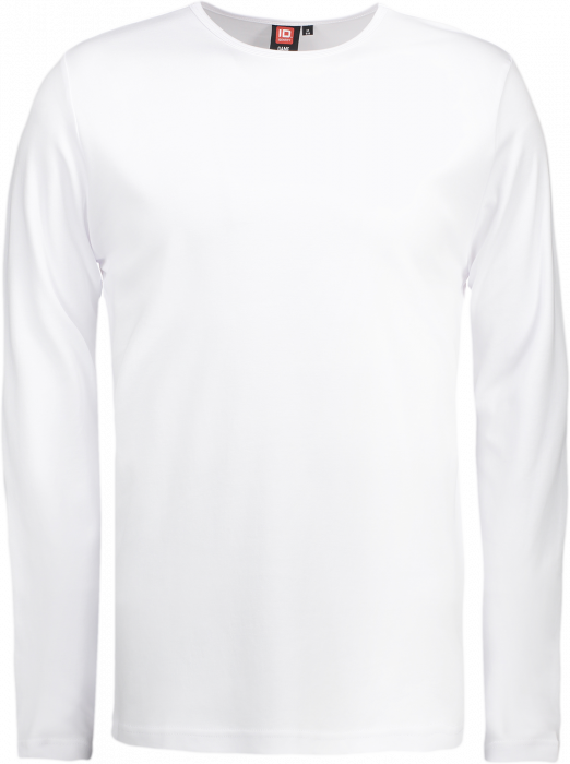 ID - Mens' Interlock T-Shirt Long-Sleeved - White