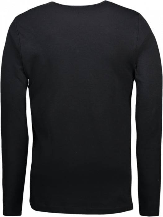 ID - Mens' Interlock T-Shirt Long-Sleeved - Negro