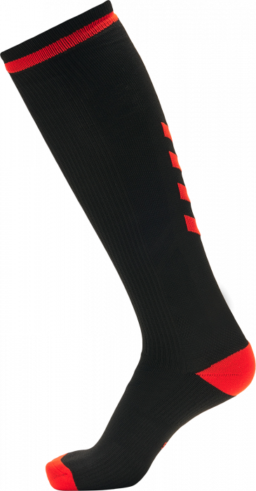 Hummel - Elite Indoor Sock Lang - Sort & pink glo