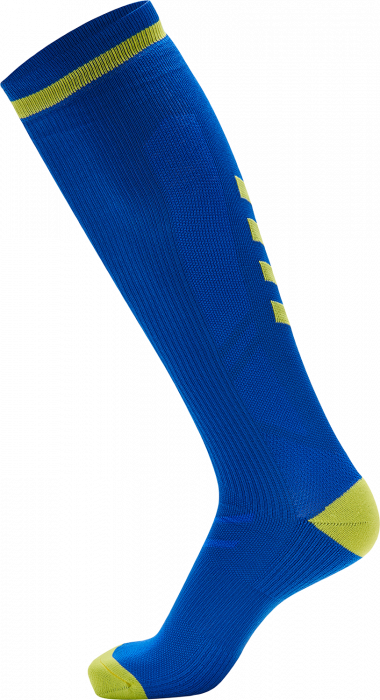 Hummel - Elite Indoor Sock Long - True Blue & green gecko