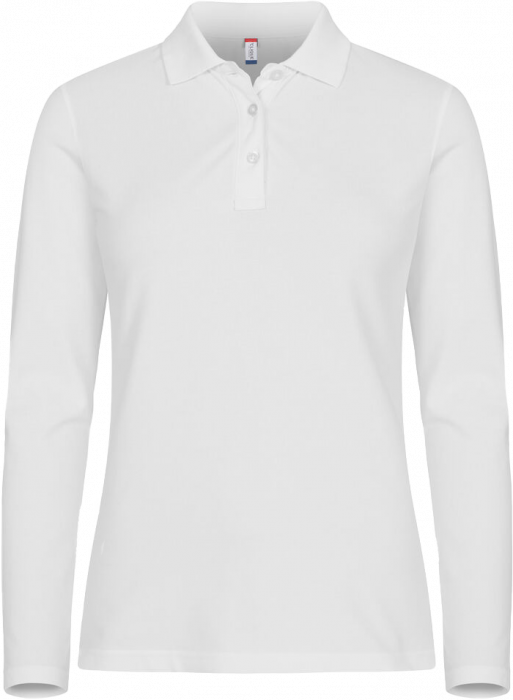 Clique - Stretch Premium Longsleeve Polo Women - Wit