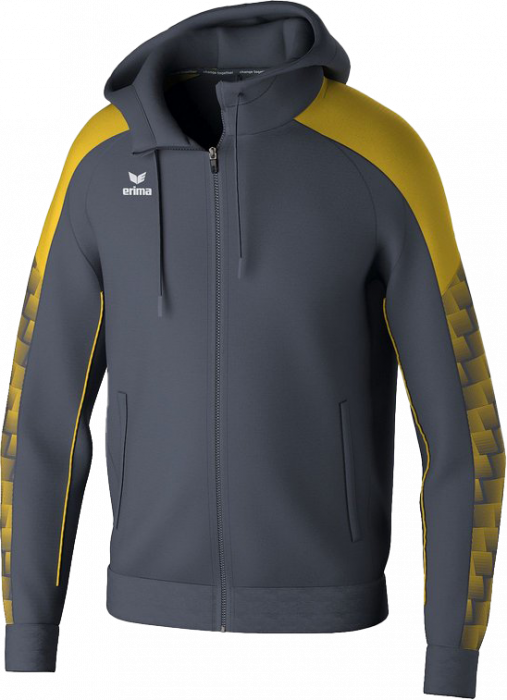 Erima - Evo Star Training Jacket With Hood - Slate Grey & jaune