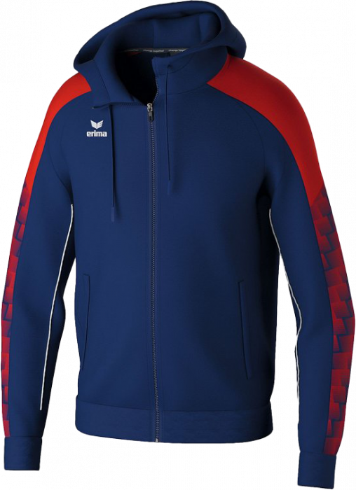 Erima - Evo Star Training Jacket With Hood - New Navy & rød