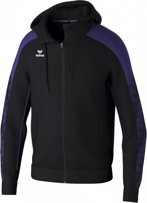 Erima - Evo Star Training Jacket With Hood - Preto & roxo