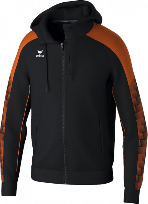 Erima - Evo Star Training Jacket With Hood - Black & orange