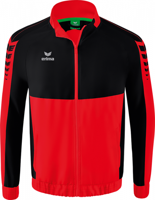 Erima - Six Wings Presentation Jacket - Rosso & nero