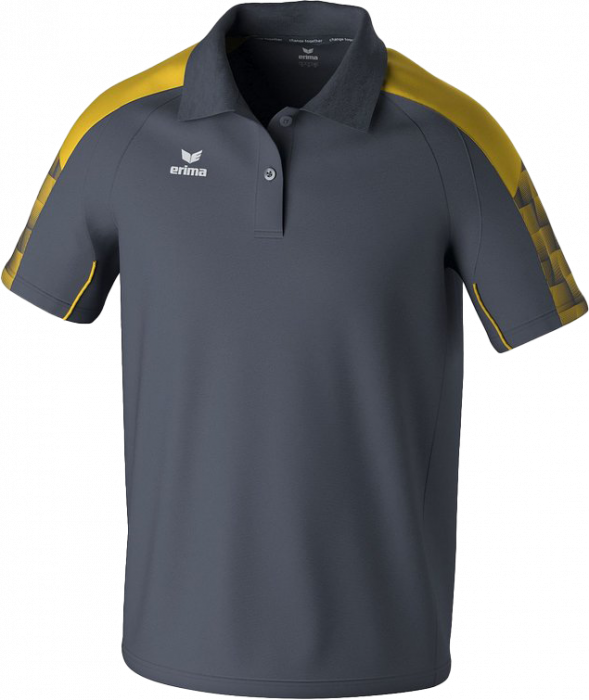 Erima - Evo Star Polo - Slate Grey & yellow