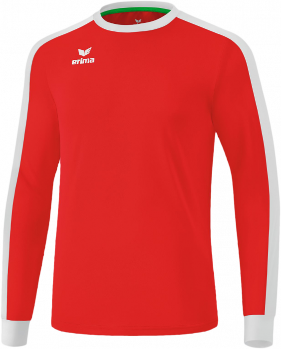 Erima - Retro Star Longsleeve Jersey - Ruby Red & vit