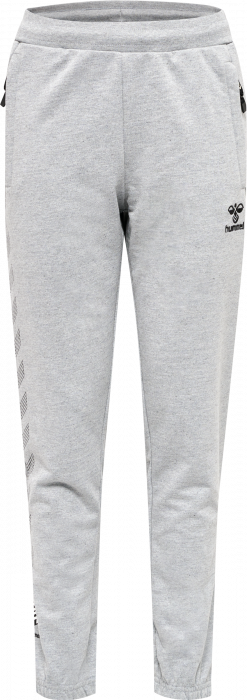 Hummel - Move Grid Cotton Pants Kids - Grey Melange