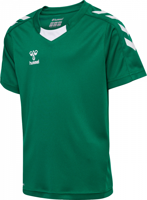 Hummel - Core Xk Poly Jersey Jr - Evergreen & vit