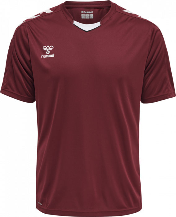 Hummel - Core Xk Poly Jersey Jr - Maroon & biały