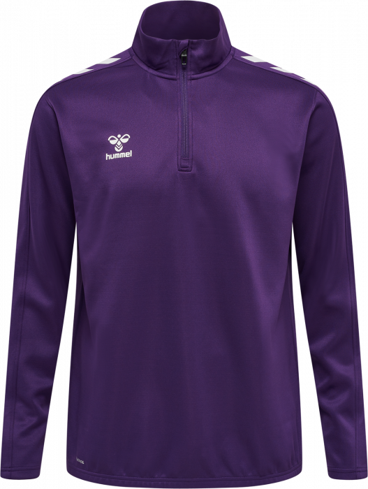 Hummel - Core Xk Half Zip Sweater - Purple Reign & white