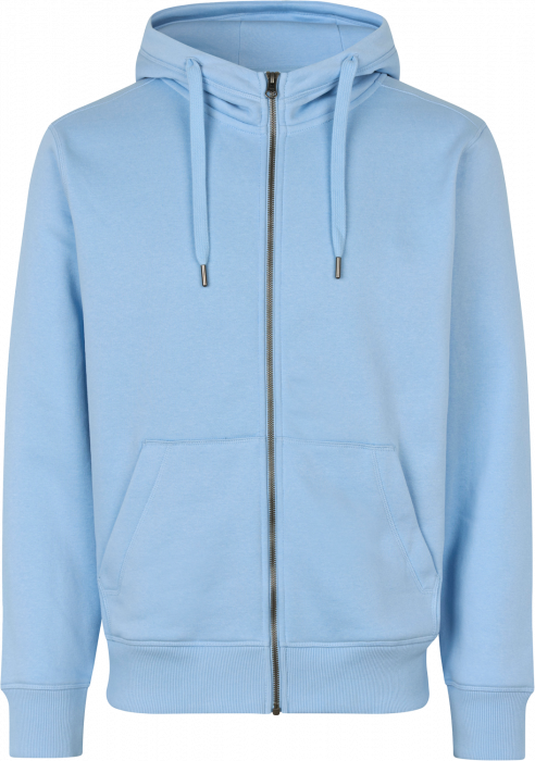 ID - Hoodie W. Zip  (Mens) - Light blue