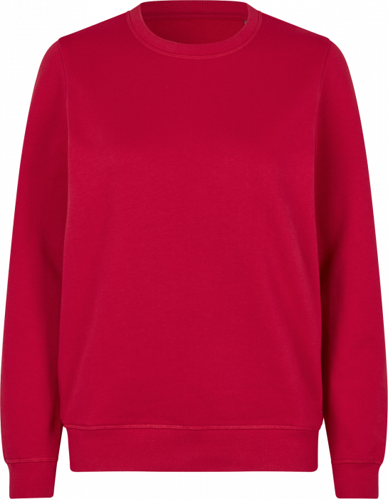 ID - Organic Cotton Sweatshirt Women - Red