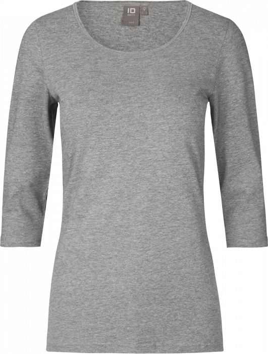 ID - Stretch T-Shirt 3/4 Sleeves - Grey Melange