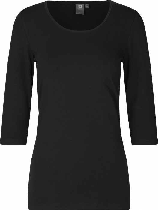 ID - Stretch T-Shirt 3/4 Sleeves - Svart