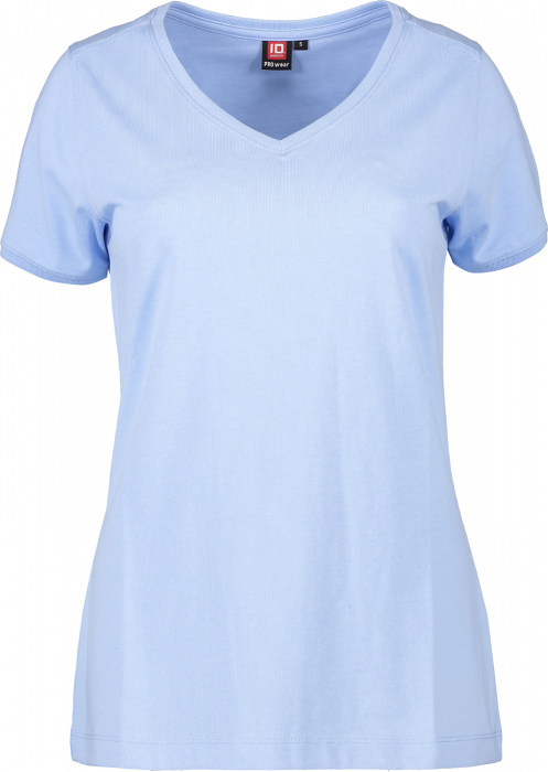 ID - Pro Wear Care V-Neck T-Shirt Women - Jasnoniebieski