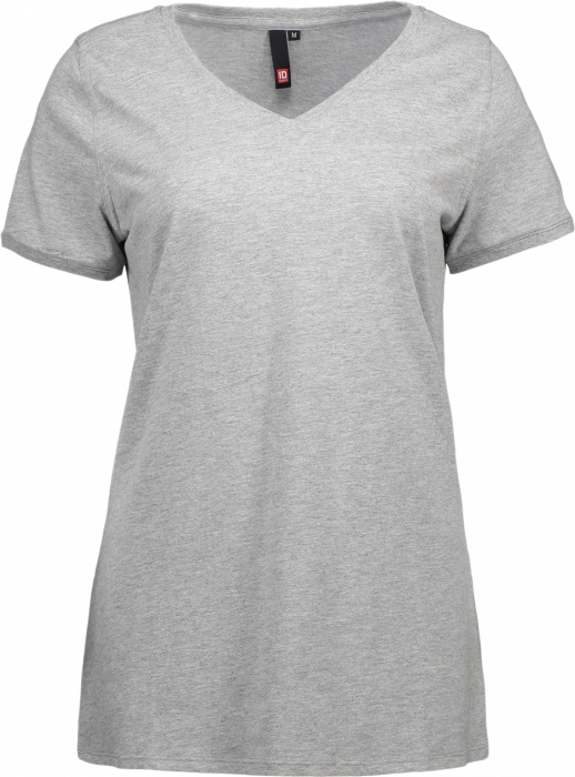 ID - V-Neck Tee Women - Grey Melange