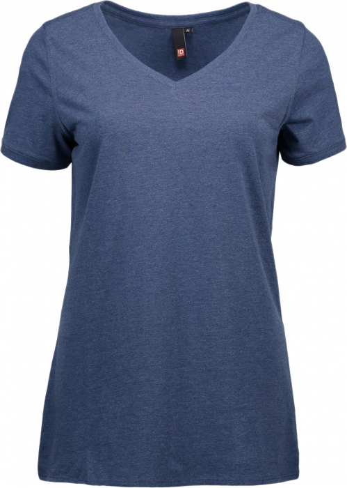 ID - V-Neck Tee Women - Blue Melange