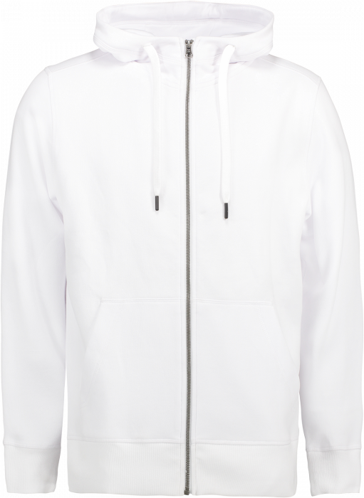 ID - Hoodie W. Zip  (Mens) - Blanco