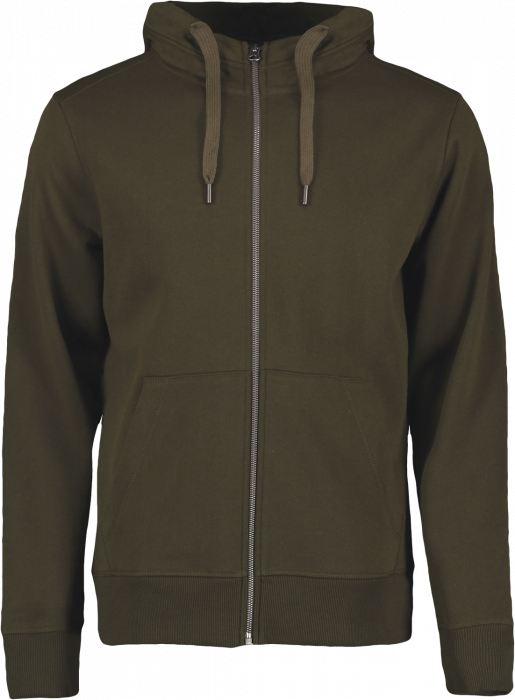 ID - Hoodie W. Zip  (Mens) - Olive