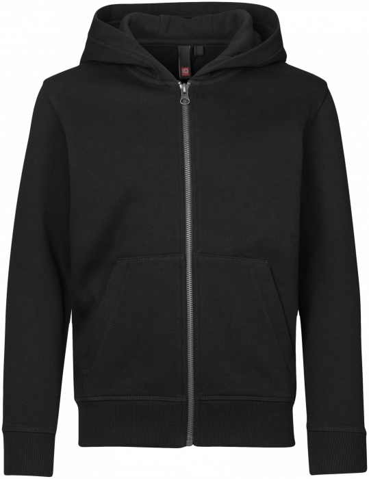 ID - Cottonhoodie With Zip (Ks) - Zwart