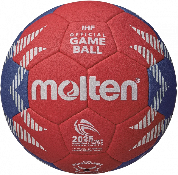 Molten - Official Matchball Vm 2025 Handball - Blue & vermelho