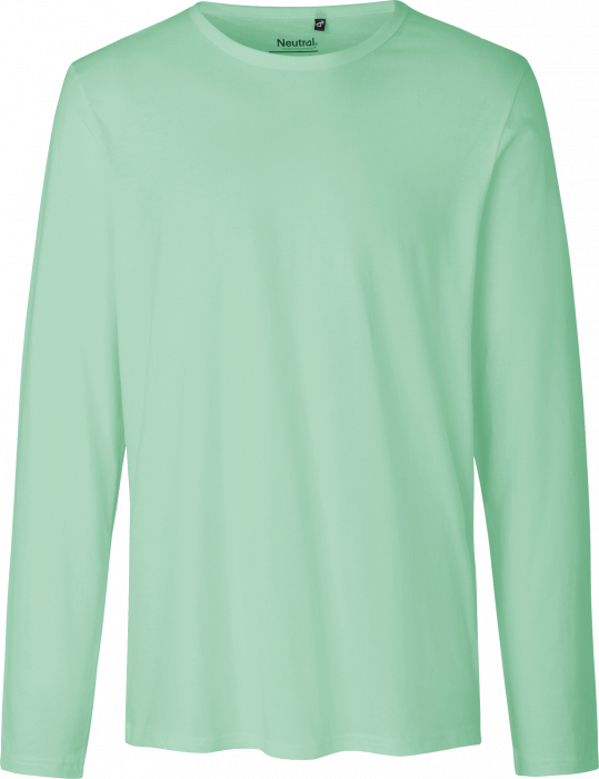 Neutral - Organic Long Sleeve Cotton T-Shirt - Dusty Mint