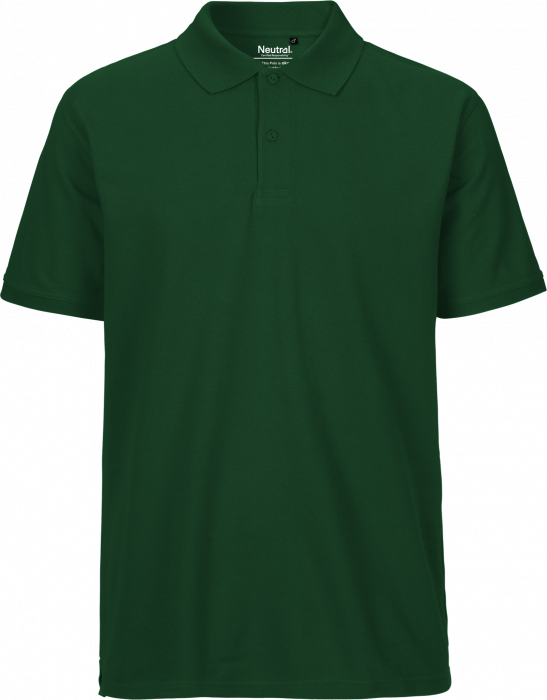 Neutral - Klassisk Bomulds Polo Herre - Bottle Green