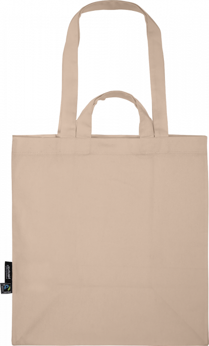 Neutral - Organic Tote Bag With Multiple Handles - Sand