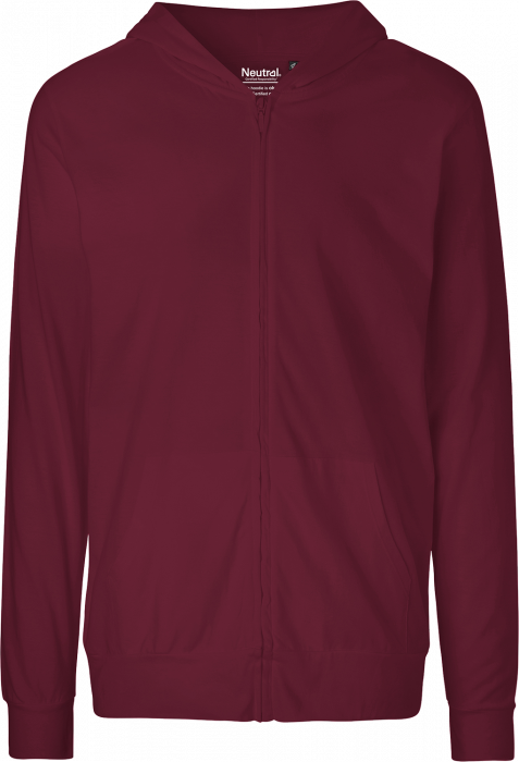 Neutral - Jersey Zip Hoodie - Bordeaux