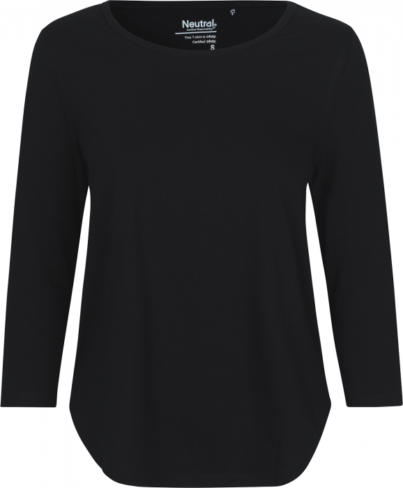 Neutral - 3/4 Ærme T-Shirt Dame - Sort