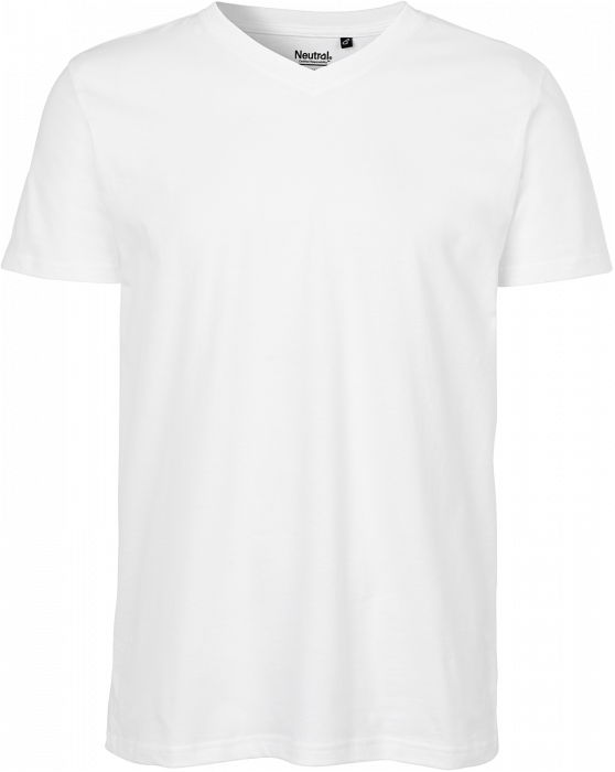 Neutral - Organic Cotton Tee W. V-Neck - White