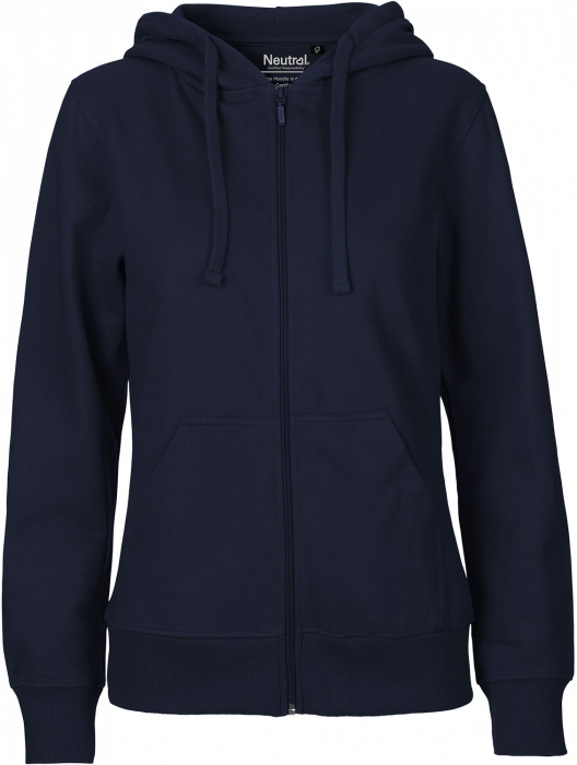 Neutral - Organic Cotton Hoodie With Full Zip Women - Navy