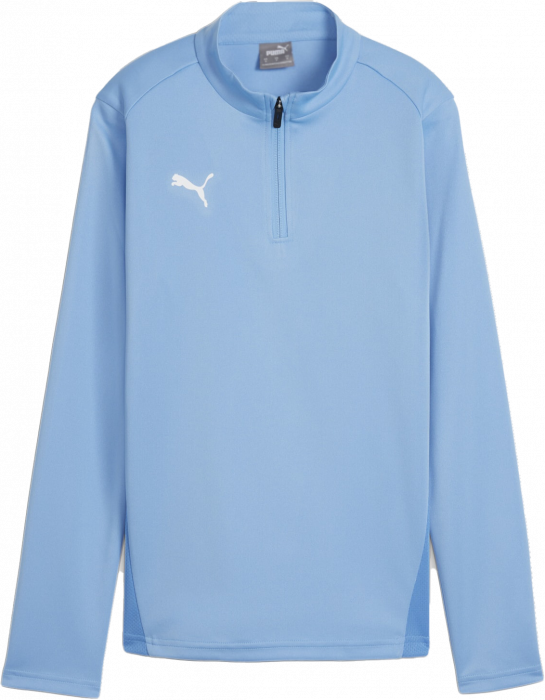 Puma - Team Goal Training Top With Half Zip Women - Lys Blå & white