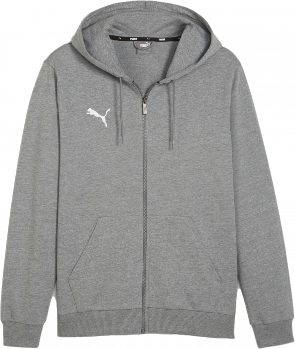 Puma - Teamgoal Casual Zip Hoodie - Grey Heather & white