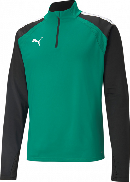 Puma - Teamliga Training 1/4 Zip Top - Green & schwarz