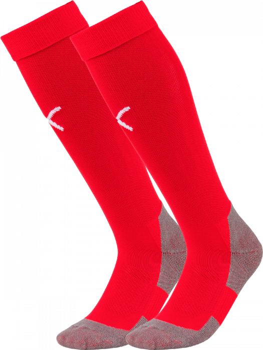 Puma - Teamliga Core Sock - Rood & wit