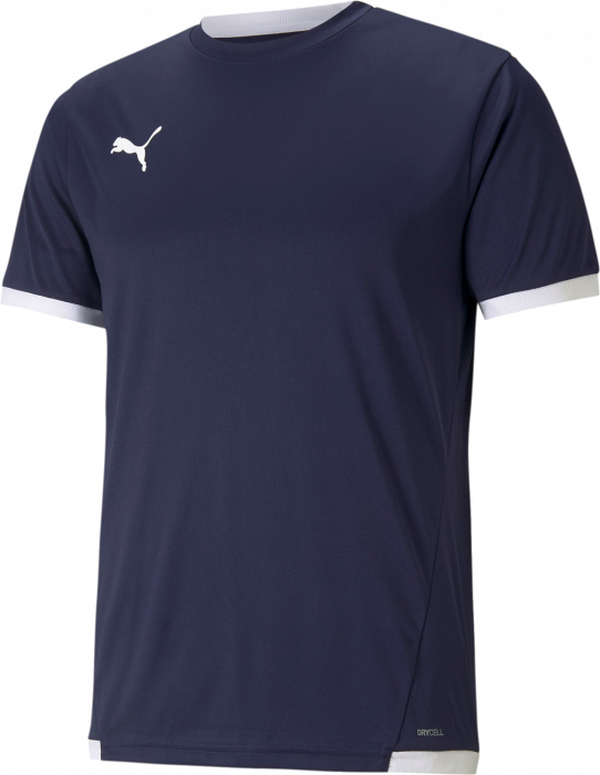 Puma - Teamliga Spillertrøje - Navy Blå & hvid