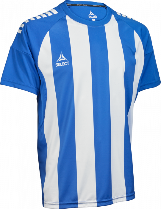 Select - Spain V25 Player Shirt S/s Striped - Blanc & bleu