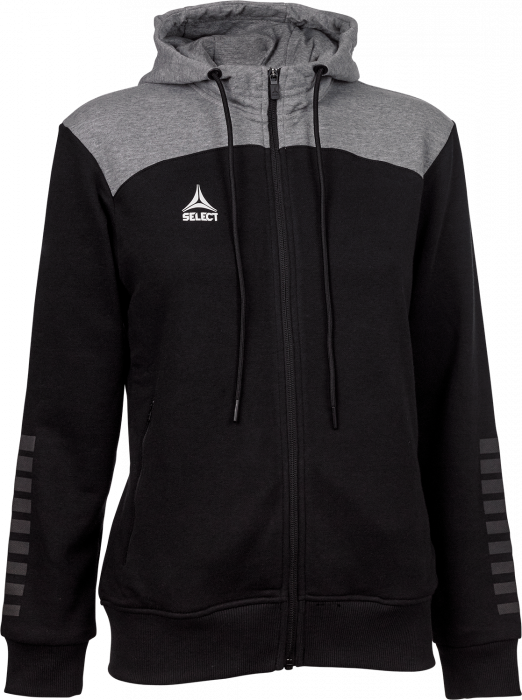 Select - Oxford Zip Hoodie Women - Schwarz & melange grey